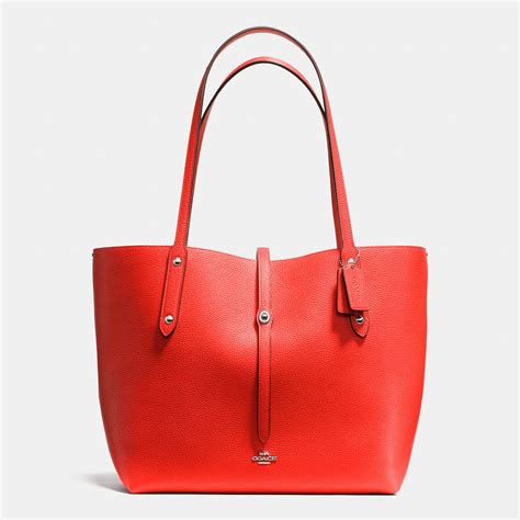 coach leather market tote.